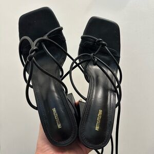 PrettyLittleThing Strappy Black Heels